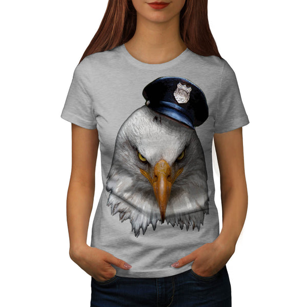 Eagle Cop Hat Head Womens T-Shirt