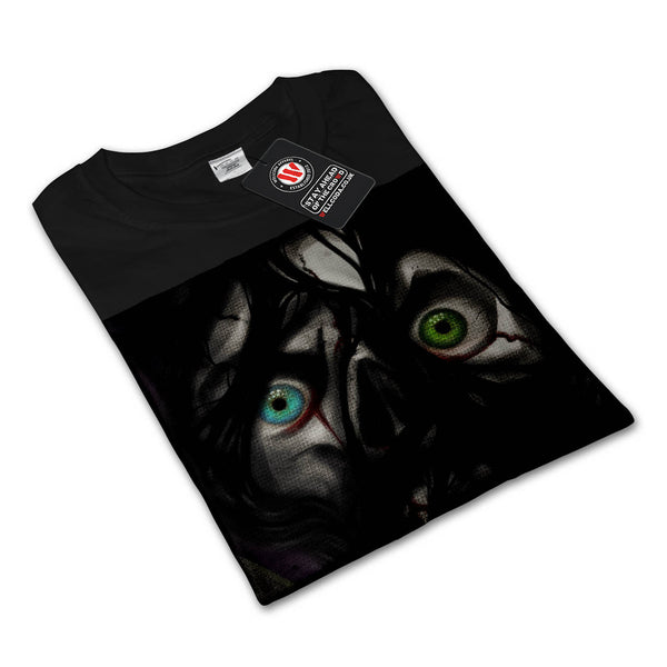 Scary Zombie Face Womens Long Sleeve T-Shirt