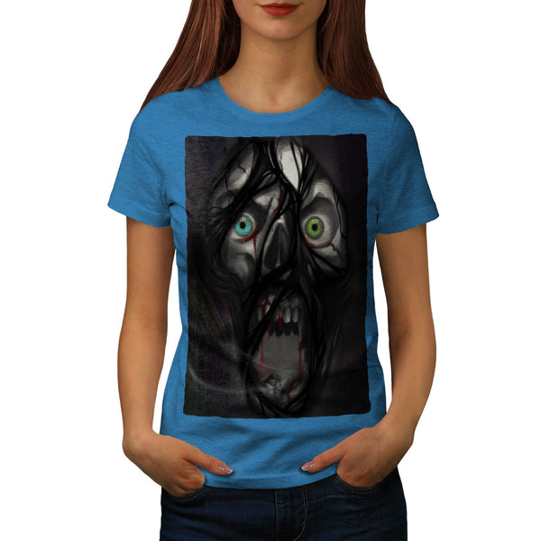 Scary Zombie Face Womens T-Shirt