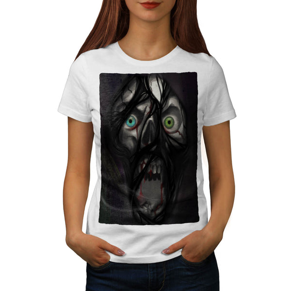 Scary Zombie Face Womens T-Shirt