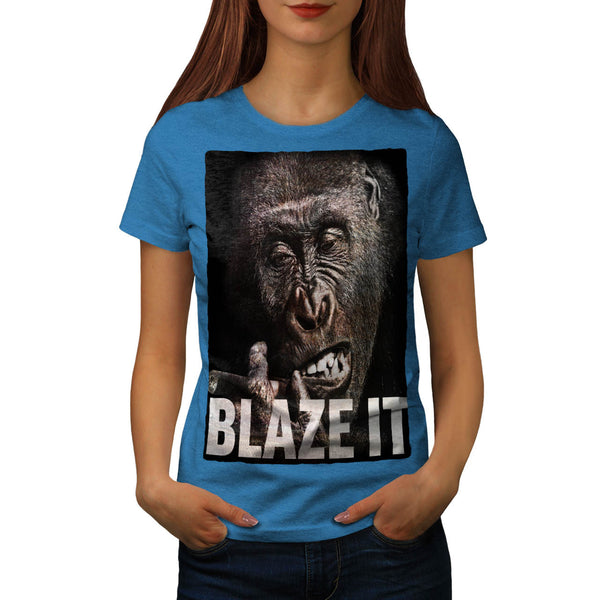 Blaze It Gorilla Womens T-Shirt