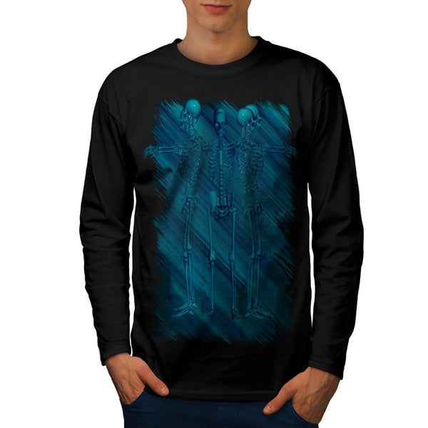 Skull Body Hell Art Mens Long Sleeve T-Shirt