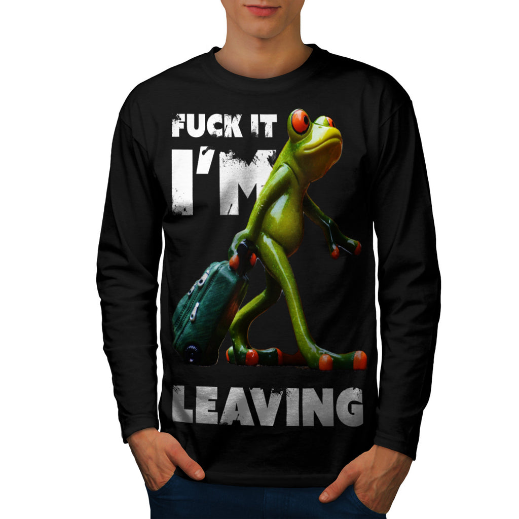 I'm Leaving Frog Mens Long Sleeve T-Shirt