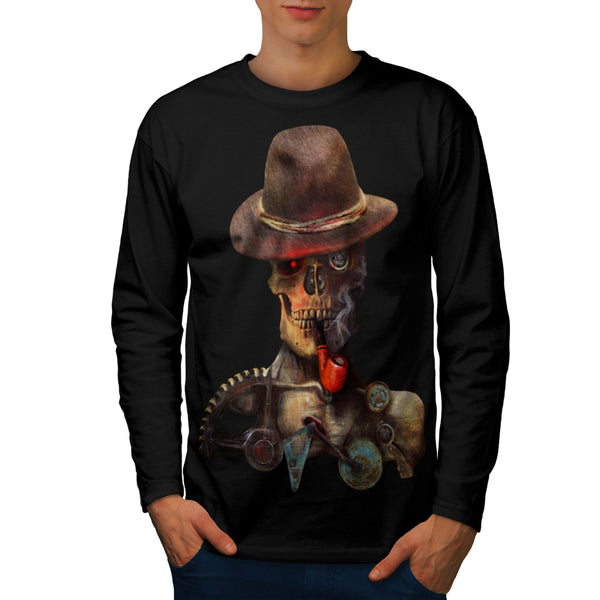 Skull Body Hipster Mens Long Sleeve T-Shirt