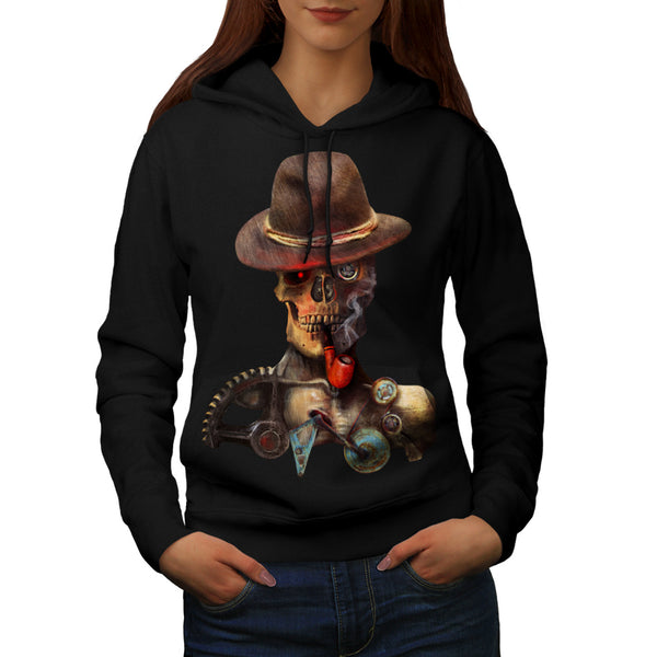 Skull Body Hipster Womens Hoodie