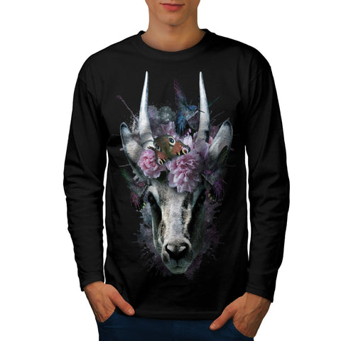 Antelope Cute Beauty Mens Long Sleeve T-Shirt