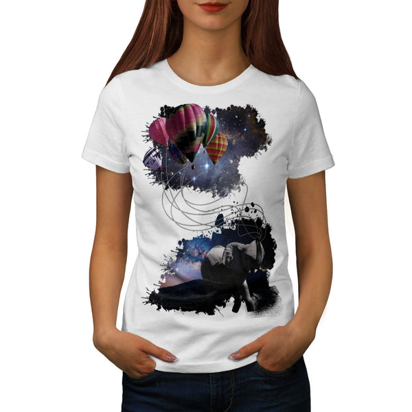 Dreaming Elephant Womens T-Shirt