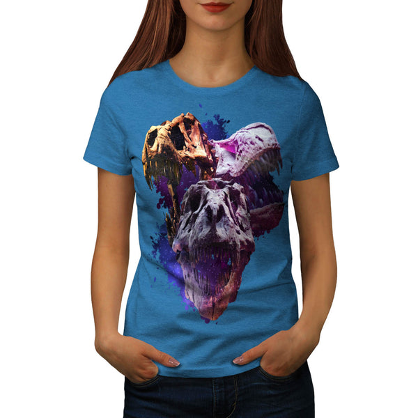 Skull Dinosaur Head Womens T-Shirt