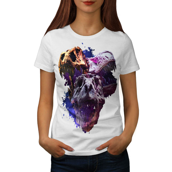 Skull Dinosaur Head Womens T-Shirt