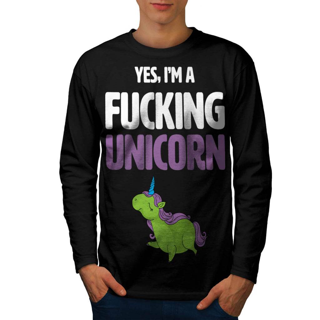 Yes I Am A Unicorn Mens Long Sleeve T-Shirt