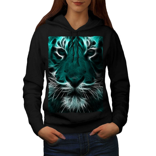 Animal Tiger Face Womens Hoodie