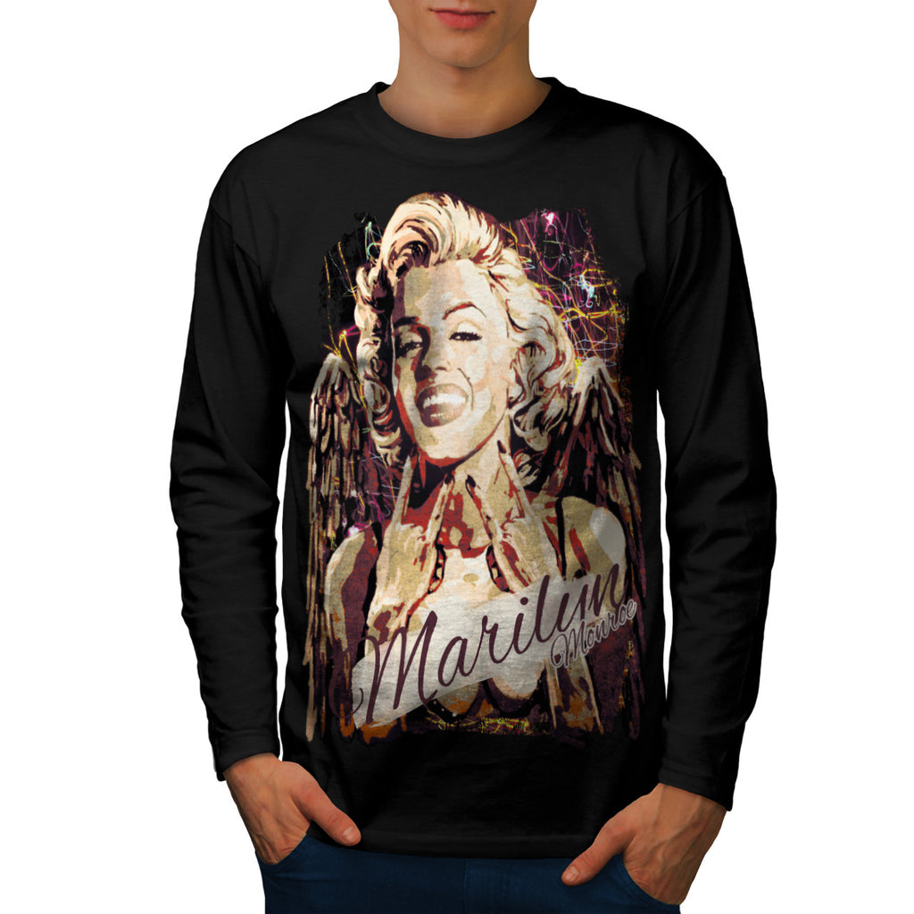 Marilyn Hard Rock Mens Long Sleeve T-Shirt
