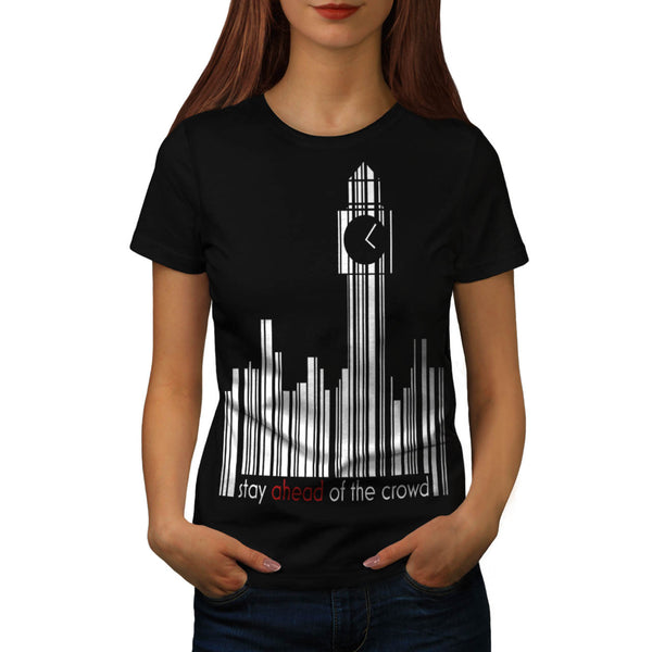 Barcode Clock Tower Womens T-Shirt