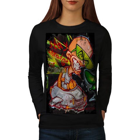 Funny Car Driver Womens Long Sleeve T-Shirt