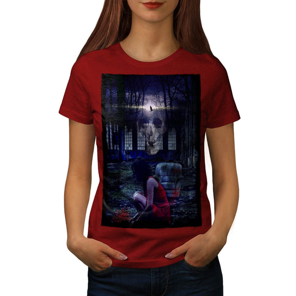 Girl Deadly Night Womens T-Shirt