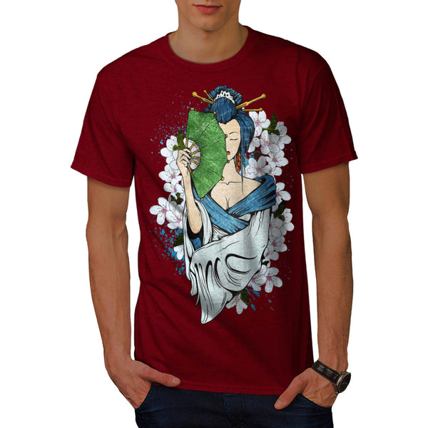 Japanese Geisha Mens T-Shirt