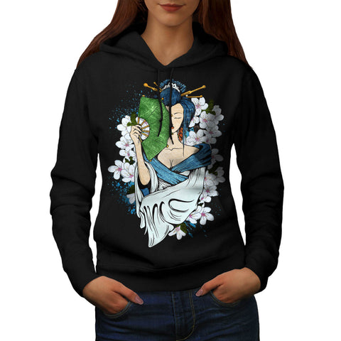 Japanese Geisha Womens Hoodie