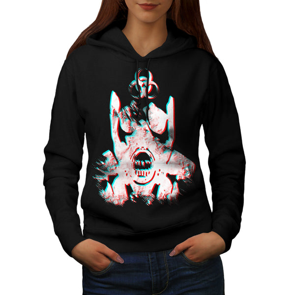 Biohazard Skull Head Womens Hoodie