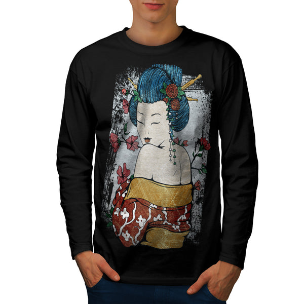 Japan Woman Beauty Mens Long Sleeve T-Shirt