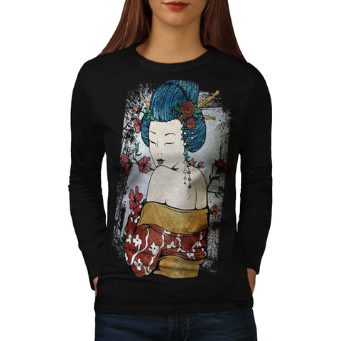 Japan Woman Beauty Womens Long Sleeve T-Shirt