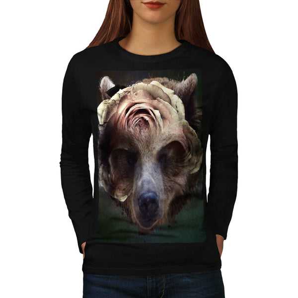Bear Blossom Head Womens Long Sleeve T-Shirt