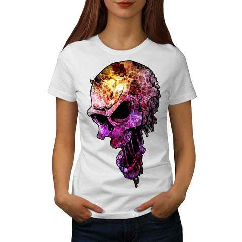 Skull Head Sugar Art Womens T-Shirt