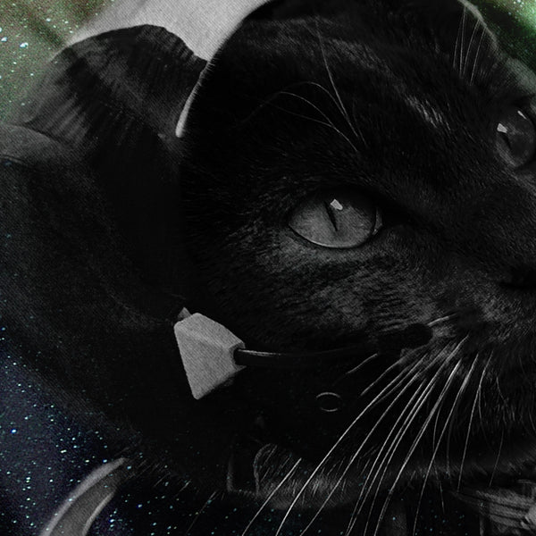 Galaxy Cat Pilot Mens Hoodie