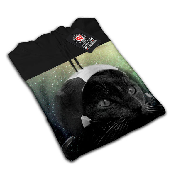 Galaxy Cat Pilot Mens Hoodie