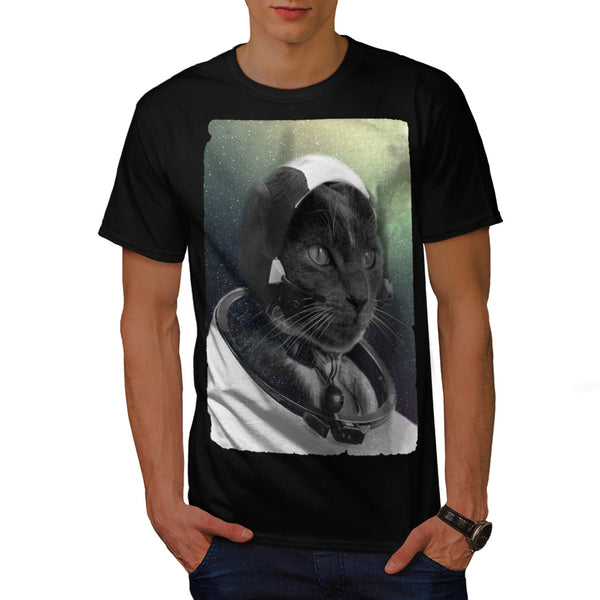 Galaxy Cat Pilot Mens T-Shirt