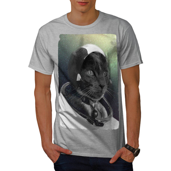 Galaxy Cat Pilot Mens T-Shirt