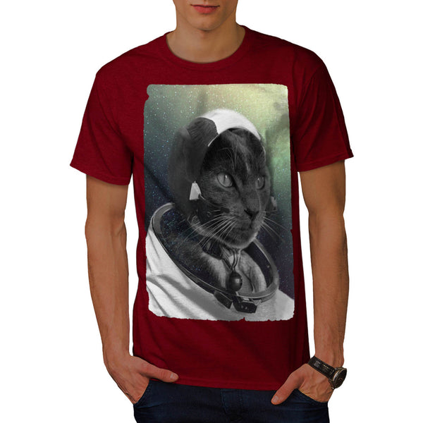 Galaxy Cat Pilot Mens T-Shirt