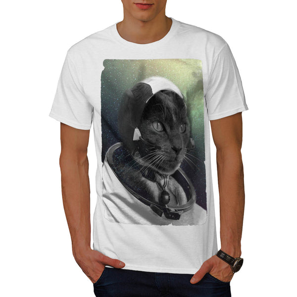 Galaxy Cat Pilot Mens T-Shirt