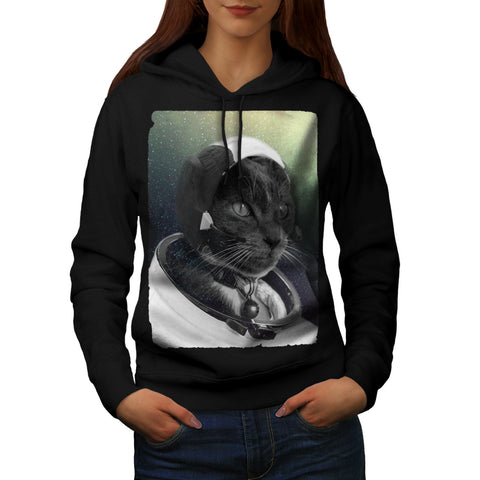 Galaxy Cat Pilot Womens Hoodie