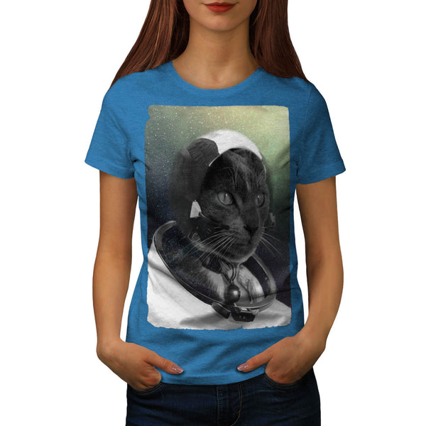 Galaxy Cat Pilot Womens T-Shirt