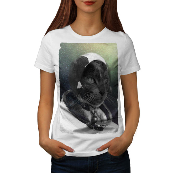 Galaxy Cat Pilot Womens T-Shirt
