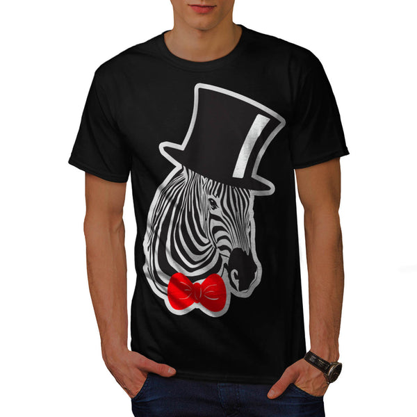 Fancy Zebra Hipster Mens T-Shirt