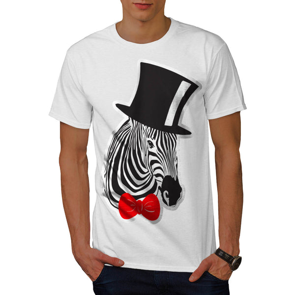 Fancy Zebra Hipster Mens T-Shirt