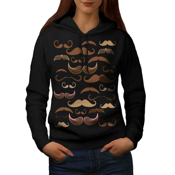 Mustache Madness Womens Hoodie