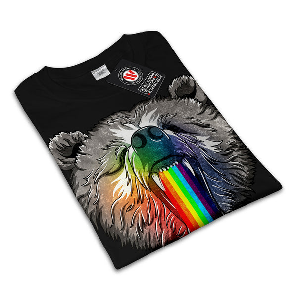 Rainbow Bear Head Womens T-Shirt