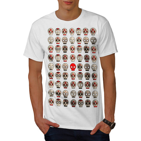 Multiple Skull Head Mens T-Shirt