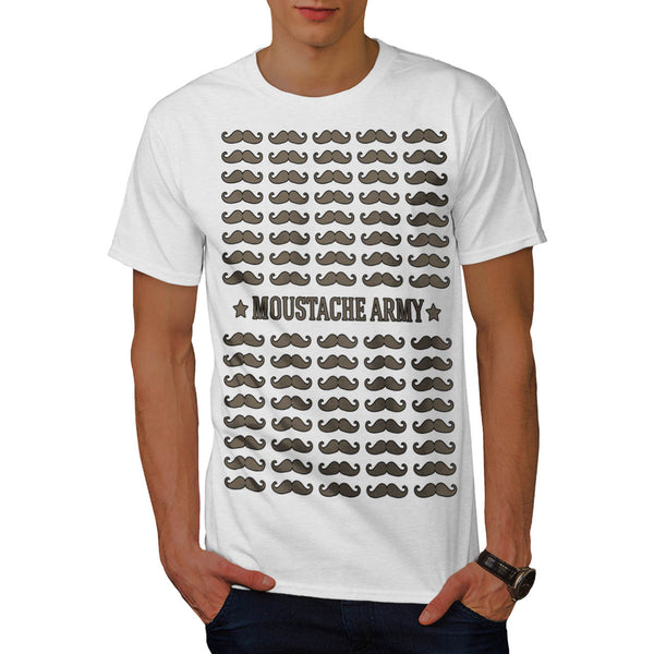 Moustache Army Style Mens T-Shirt