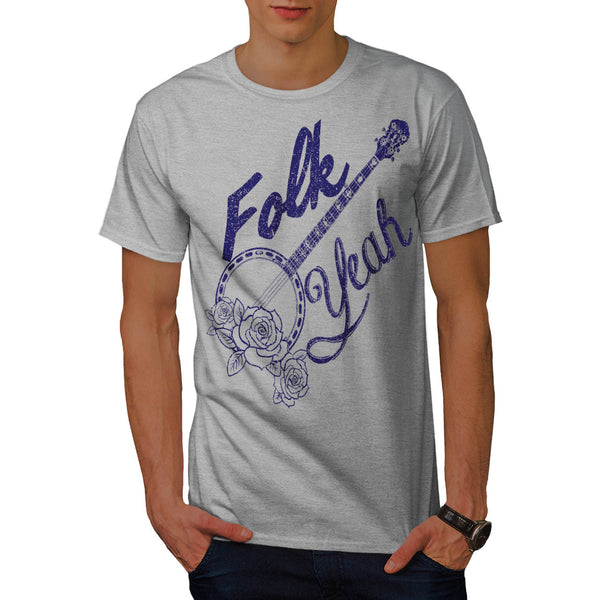 Folk Yeah Music Funny Mens T-Shirt