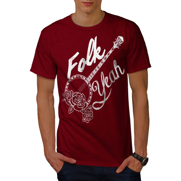 Folk Yeah Music Funny Mens T-Shirt