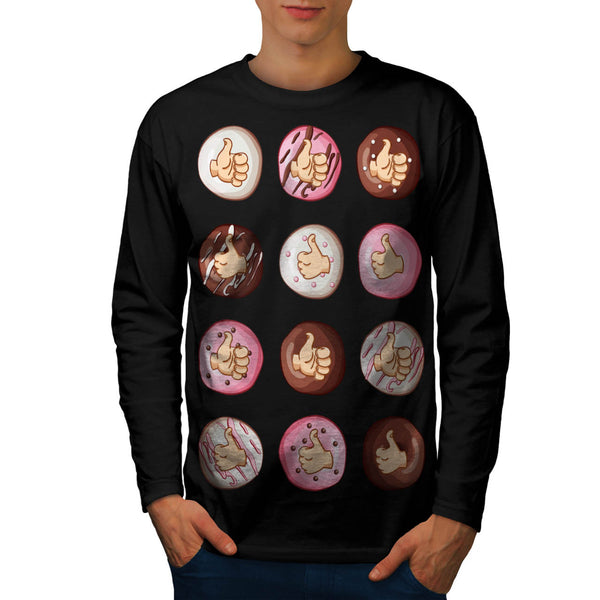 Multiple Thumb Mode Mens Long Sleeve T-Shirt