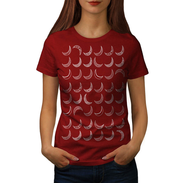 Multiple Moon Space Womens T-Shirt
