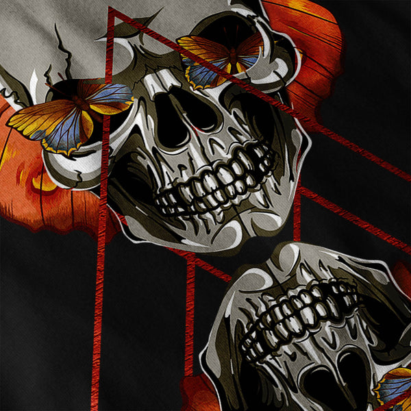 Skull Horror Eyes Womens Long Sleeve T-Shirt