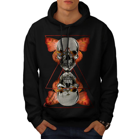Skull Horror Eyes Mens Hoodie