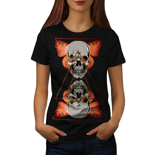 Skull Horror Eyes Womens T-Shirt