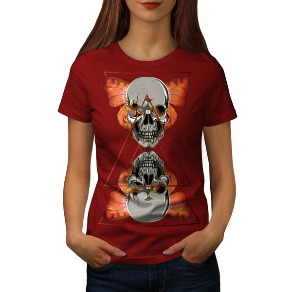 Skull Horror Eyes Womens T-Shirt