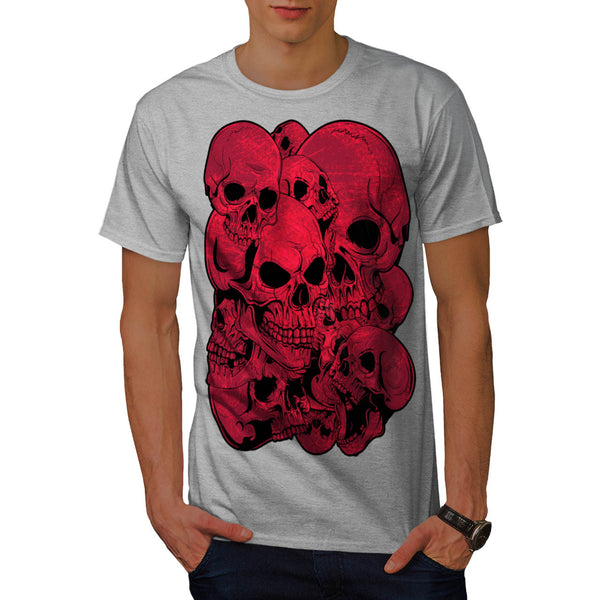 Skull Blood Cult Art Mens T-Shirt